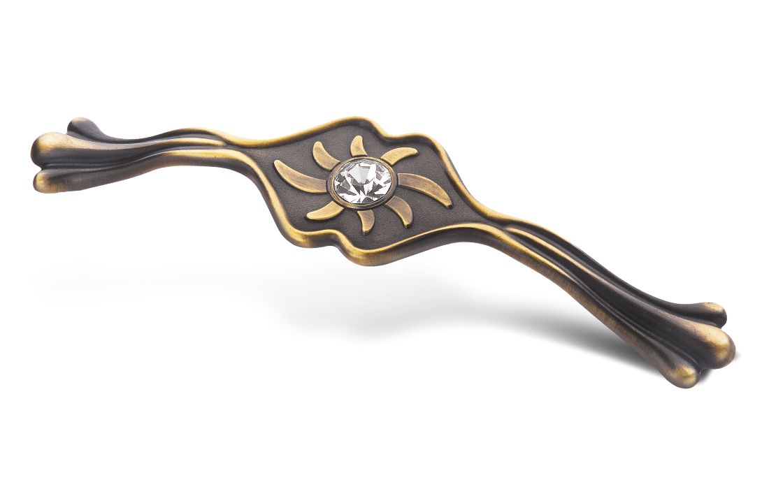 Мебельная ручка-скоба с камнем 160 ммTL 15.10141