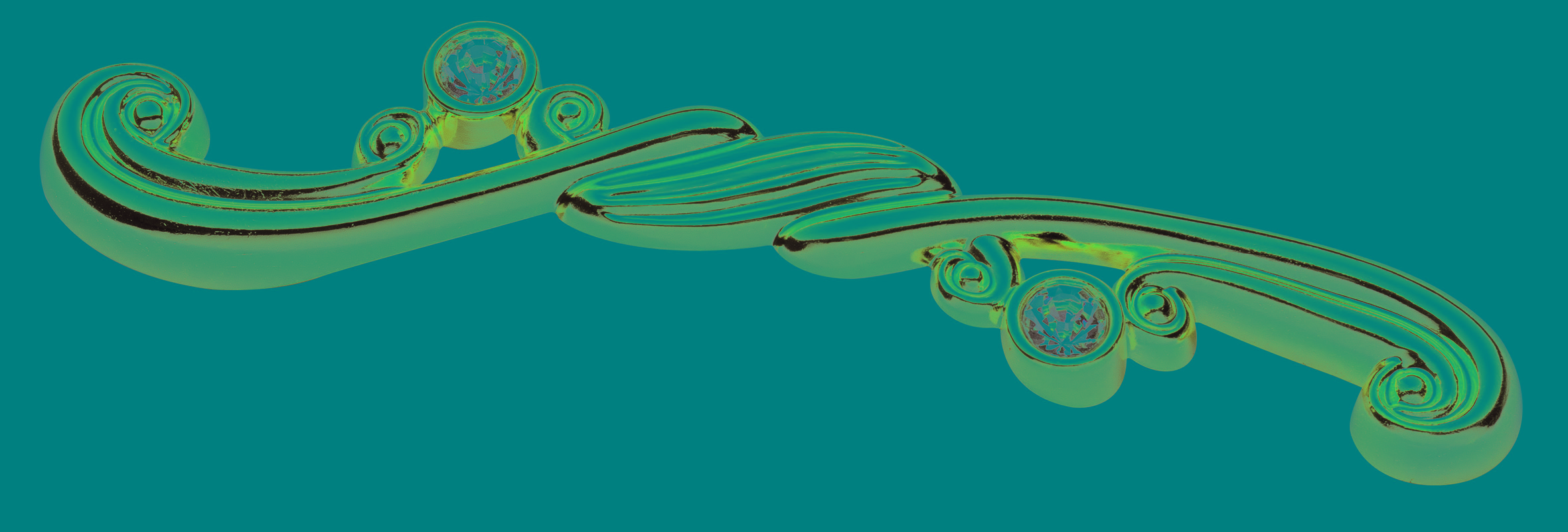 Мебельная ручка-скоба со стразами TL 8.10491-TL 8.10494